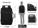 VECKUSON 30L Carry-On Backpack - TSA Approved for Flights, RFID Anti-Theft, Fits 17.3" Laptop, 19.7x13x6in, Heavy-Duty Weekender for Men/Women (Black)