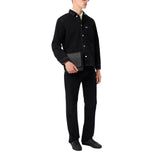 Lacoste Men's Classic Flap Crossbody Bag, Black Flap, One Size