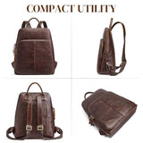 S-ZONE Small Leather Backpack for Women Fashion Designer Purse Anti-theft RFID Travel Bag