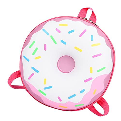 OATIPHO 1pc Boys and Girls Portable Doughnut-shaped Backpack for Girls Lightweight Creative Storage Bag for Preschool and Kindergarten Rainbow Design Safe for Daycare and Travel
