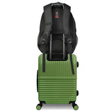 World Traveler Dejuno Ultimate Travel Combo Spinner Carry-On & Laptop Backpack 2-Piece Luggage Set - Matcha