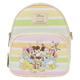 Disney Mickey & Friends Rainbow Stripes Convertible Mini Backpack & Crossbody Bag