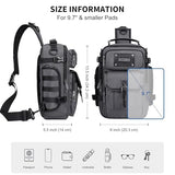 WITZMAN Sling Bag for Men Casual Crossbody Bag Fits 9.7 Inch Ipad