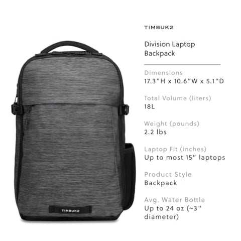 Mochila Timbuk2 Division para portátil Deluxe, Eco Static