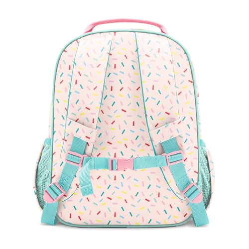 Simple Modern Medium Toddler Backpack for School Girls and Boys | Kindergarten Elementary Kids Backpack | Fletcher Collection | Kids - 15" tall | Confetti on Cream