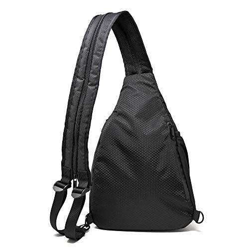 Cali Crusher Sling - 100% Smell Proof/Convertible Shoulder Pack (Black/Blue)