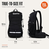 Graxivo Hydration Backpack with 2L Water Bladder, Lightweight Water Backpack with Waist Pockets & Helmet Holder, Small Sport Daypack for Mountain Biking, Hiking, Trail Running, Gear for Men Women
