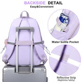 YOJOY Laptop Backpack 15.6 Inch College Backpacks for Women, School Backpack for Girls,Students Aesthetic Anti Theft Travel Daypack Large Bookbags Middle High School Back Pack(Purple)