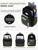 VASCHY School Backpack,Two Compartments Daypack Bookbag Schoolbag for High School Teen Boy Girls/College/Work/Men Bi-color