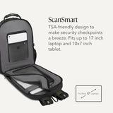 SWISSGEAR Sion 2-Piece Travel Set, Softside Expandable Carry-On Spinner Bundled with 1900 ScanSmart 17" Laptop Backpack with RFID Blocking & Tech Organization, Evergreen