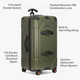 Traveler's Choice Maxporter II Polycarbonate Hardside Trunk with Spinner Wheels, Green, 31-Inch Trunk