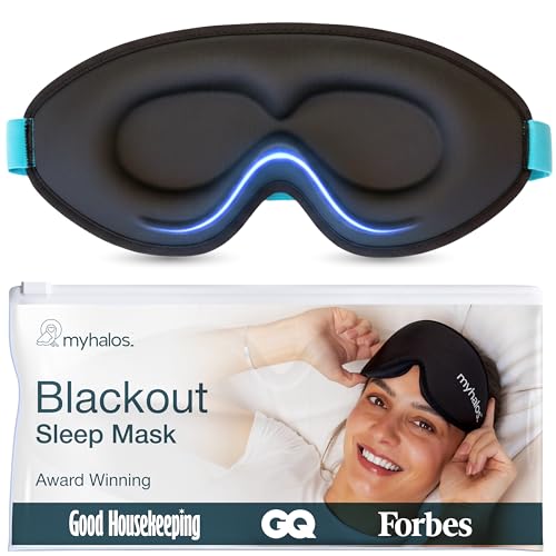 MyHalos® Sleep Mask for Men and Women, 3D Blackout Eye Masks for Sleep