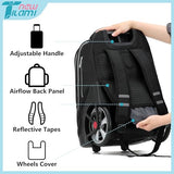 NEW TILAMI 19 inch Rolling Backpack Teens Rolling Backpack Cute Wheeled Laptop Backpack Bookbag Roller Travel Bag College, Black