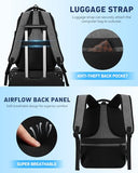 kadilong Business Laptop Backpack for Men, 15.6 Inch Travel Laptop Bag Back Pack with USB Charging Port, Water Resistant Bookbag Computer Backpack for Work College, Dark Grey