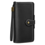 S-ZONE Wallets for Women Leather RFID Blocking Small Phone Wristlet Purse with Card Slots Womens Wallet Card Holder