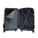 InUSA Paris Print Luggage with Spinner Wheels | Durable Lightweight Hardside Suitcase | Travel Bag with Handle and Trolley | (20in, 24in, 28in) 3 Piece Set