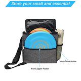 Windspeed Cadet Disc Golf Bag, Portable Waterproof Disc Golf Bag Starter with 10PCS Capacity for Women and Men (Grey)