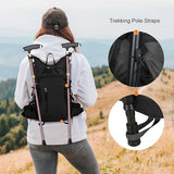 Outplea 15L Cycling Backpack with Helmet Buckle for Men Women, Small Waterproof Lightweight Bike Hiking Backpack with Chest Strap for MTB Biking Climbing, Black
