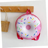 OATIPHO 1pc Boys and Girls Portable Doughnut-shaped Backpack for Girls Lightweight Creative Storage Bag for Preschool and Kindergarten Rainbow Design Safe for Daycare and Travel