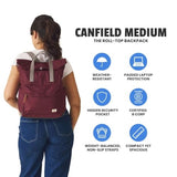 ORI LONDON Travel Backpack - Medium Nylon Rolltop Backpack for Men & Women for Laptop & Accessories - The Canfield, Stormy Gray
