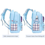 Roffatide Anime Kawaii School Backpack for Girls Boys with 21Pcs Accessories Cartoon Students Aesthetic New Semester Gifts Laptop Backpack with Cute Pins, Anti-Theft, ID Badge Holder