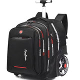 PISKGODSF 22 Inch Rolling Backpack with Wheels for Travel, 55 L Large Capacity Wheeled Backpacks, Roller Backpack with 15.6 Inch Laptop Waterproof Compartment