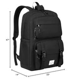 VASCHY Backpack for Men, Unisex Large Fashion Schoolbag Book bag Rucksack for High School/College/Work/Travel/Commuter Black