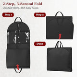 MISSLO 60" Dress Bags for Gowns Long with 4 Large Pockets Garment Bags for Travel for Women Heavy Duty Wedding Dress Bag for Hanging Clothes Garment Covers, Black