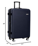 Travelers Club 14 Piece Riddock Luggage and Travel Accessories Set, Navy Blue