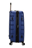 Rockland Melbourne Hardside Expandable Spinner Wheel Luggage, Blue, Checked Large 28"
