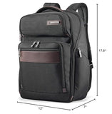 Samsonite Kombi Business Backpack – Ballistic Nylon, 15.6” Laptop Compartment, Tablet Pocket, SmartSleeve™, Multi-Pocket Organizer, Padded Straps & Back, Top Handle, Fleece-Lined Accessory Pocket