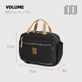 Topo Designs Mountain Cross Bag, Functional + Flexible Briefcase, Removable Shoulder Strap, Fair Trade (Neutral/Black)