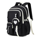 MOONBABY Girls Backpack, Kids Backpack for Girls, School Bag for Primary Elementary Teenage, Middle Students Bookbag, Kawaii School Backpacks for Girl Ages 8-12, Black