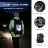 Origem Hydration Backpack 22L with Rain Cover & 3L Water Bladder, Water-Resistant Hiking Backpack for Cycling, Trekking (#01 Black, 22L)