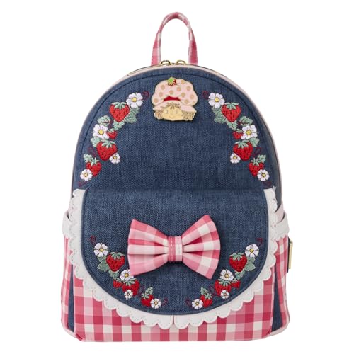 Loungefly Strawberry Shortcake Faux Denim Mini Backpack | Backpacks4Less