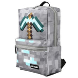 Minecraft Axe Print Gray Backpack