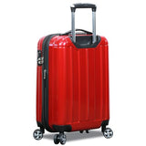 World Traveler Contour 20-Inch Carry-On Polycarbonate Hardside Expandable Spinner Luggage with TSA Lock - Red