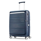 Samsonite Paralux Medium Checked Luggage - Innovative Design - Quick Access Front Pocket - Dual Suspension Wheel Technology - TSA Lock - Expandable - Includes Removable Packing Cubes - Midnight Navy