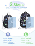 VASCHY Kids Backpack 16" (17.5L) Water-Resistant School Backpack for Boys–Elementary & Primary School Bookbag, Lightweight with Multiple Pockets Black & White Racer