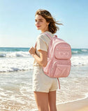 Lyingflat Heavy Duty Mesh Backpack, Transparent Beach Bag, Pool & Travel