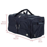 Rockland Rolling Duffel Bag, Black, 30"