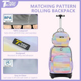 NEW TILAMI 18 inch Rolling Backpack for Kids – Waterproof, Stair-Climbing, Adjustable Handle, Variety of Colors & Patterns for School, Mood Map