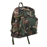 Woodland Camouflage Military Jumbo Canvas Shoulder Backpack
