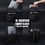 WOLFpak 9L Mini Tactical Backpack (Alpha Black) | Compact, Small Everyday Carry Bag for Gym, School, Travel | Durable, Water-Resistant Daypack with Molle System and Patch Panel