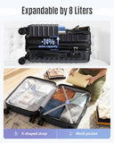 LIGHT FLIGHT Expandable 20" Carry On Luggage 22x14x9, TSA Lock, Black