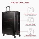 SwissGear 8020 Eclipse Collection Hardside Expandable Luggage – Black