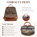 S-ZONE Small Leather Backpack for Women Fashion Designer Purse Anti-theft RFID Travel Bag