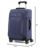 Travelpro Tourlite Softside 21" Expandable Luggage with 4 Spinner Wheels, Lightweight Suitcase, Carry-On, Blue