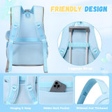 MOONBABY Girls Backpack for School, Kids Bookbag for Ages 6-12, Bowknot Cute Kawaii Ita Backpack With Sweet Heart Pocket, 17 Inches