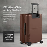 July Carry On Max Expandable - 21.5" Airline Approved Carry On Luggage with Travel Tote, Rolling Suitcase for Men & Women - TSA Lock Spinner Suitcase, Silent Wheels, Expansion Zip - Dark Brown